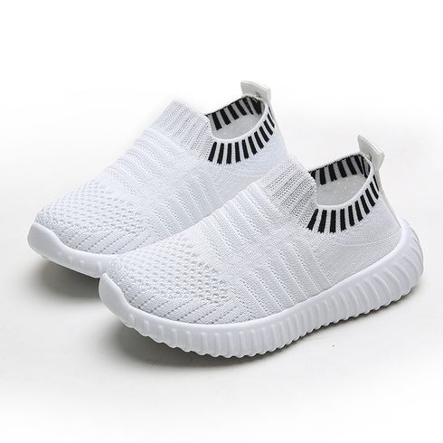 Toddler / Kid Knit Panel Slip-on Sports Shoes White big image 23