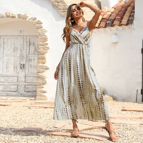 Nursing Tie Dye Backless Cami Dress
