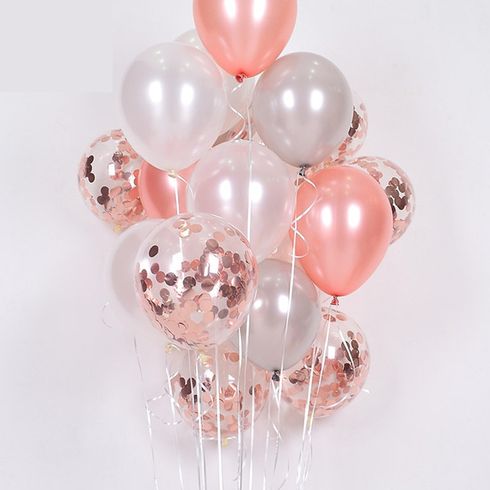 20PCS Metal Pearlescent Macaron Sequins Confetti Balloon Set Birthday Wedding Baby Shower Anniversary Decoration Latex Balloons