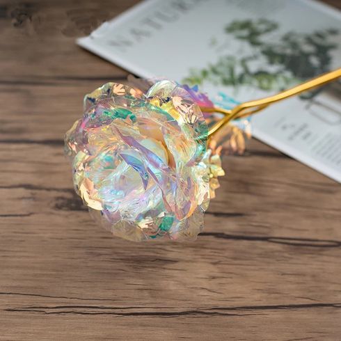 Gold Foil Rose Long Stem Simulation Rose Flower Romantic Gift for Mother's Day Valentine's Day Anniversary