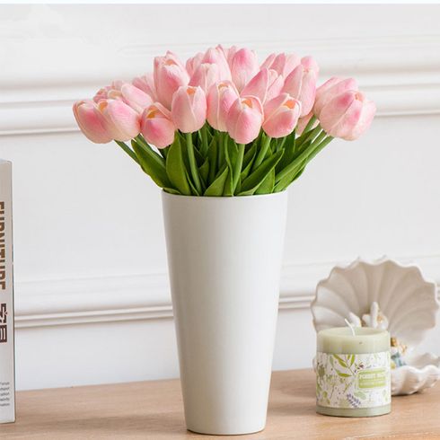 2-pack / 5-pack Tulips Artificial Flowers PU Real Touch Fake Tulips Flowers  for Table Office Wedding Dining Room Home Decoration