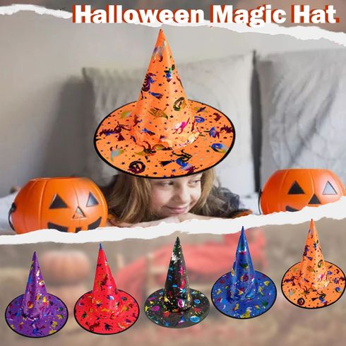 Halloween Bronzing Witch Hat Magic Hat Halloween Party Decoration Cosplay Props