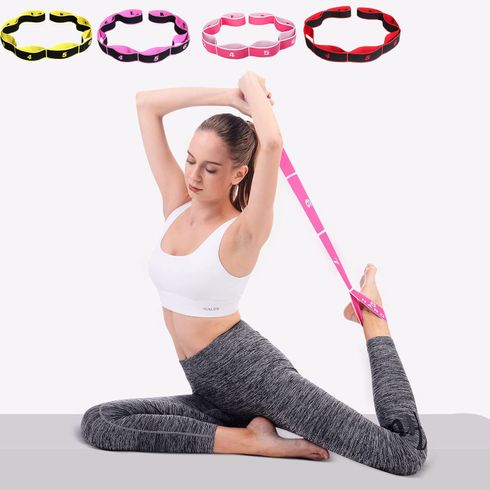 Stretch Out Strap with 8 Loops Adjustable Stretch Bands for Physical Therapy Exercise Yoga Pilates Flexibility