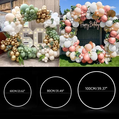 Circle Frame Balloon Arch Decoration Multi-Size Round Backdrop Decorations for Party Birthday Wedding Graduation Baby Shower