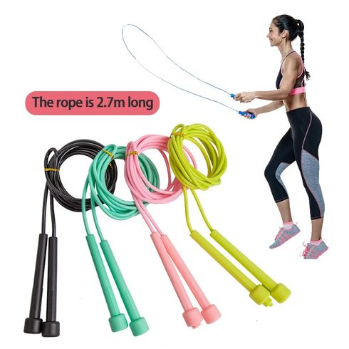 Speed-Springseil für Erwachsene, 2,7 m, PVC-Spring-Trainingsseil, rutschfester Griff für Fitness-Gewichtsverlustsportarten