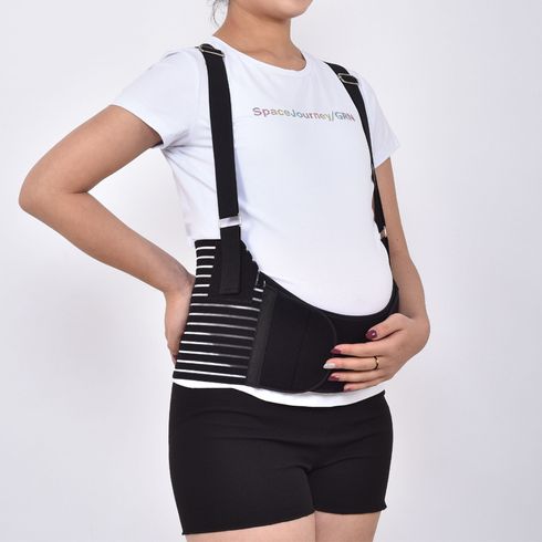 Pregnancy Belly Support Band Belt Mesh Breathable Comfortable Elastic Maternity Belly Band with Double Shoulder Strap to Support Pelvic Waist Back Abdomen Pain