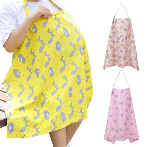 100% Cotton Cartoon Nursing Cover Mom Nursing Poncho Coverage Privacy Breastfeeding Nursing Cover