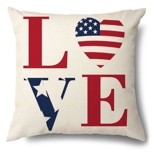Independence Day Office Lumbar Pillow Cover for Cushion and Backrest (without Pillow Core Included) Color-A big image 1