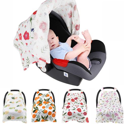 4 Colors Baby Seat Floral Print Sun Shade Multifunctional Breathable Car Cover