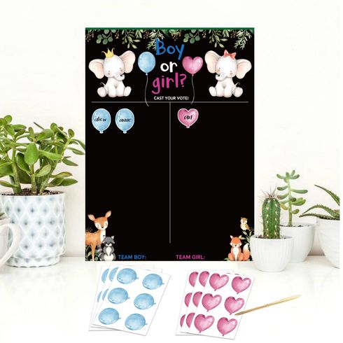 Baby Shower Games, Gender Reveal Party Game Cards, Birthday Party Decoration