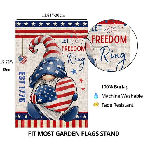 4th of July American Bunting Flag Stars and Stripes Flag Banner for Independence Day Decorations Color-A big image 3