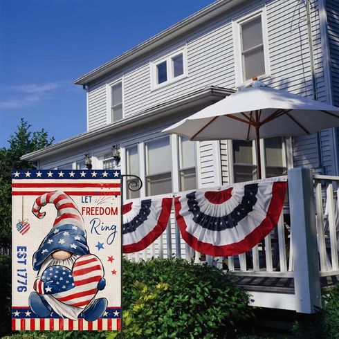 4th of July American Bunting Flag Stars and Stripes Flag Banner for Independence Day Decorations Color-A big image 7