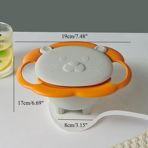 Baby Gyro Bowl 360° Spill Resistant Gyro Bowl with Lid White big image 5