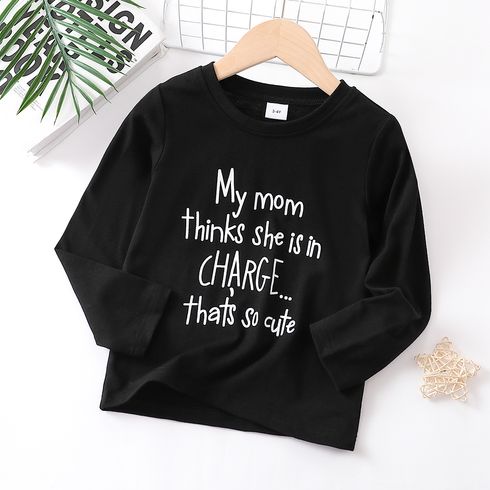 Toddler Boy/Girl Letters Print Long-sleeve Tee