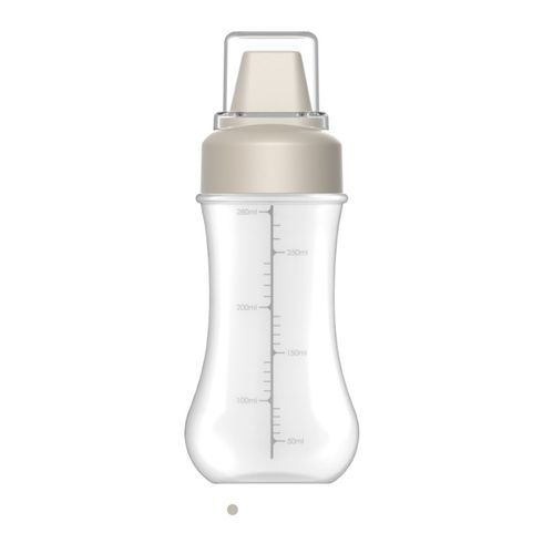 5-hole Sauce Squeeze Bottle Porous Plastic Condiment Container Squeeze Bottles for Ketchup Jam Salad Dressings BBQ Sauce Beige big image 1