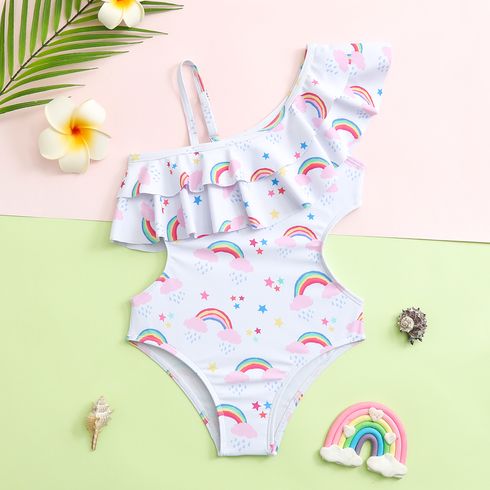 Toddler Girl Rainbow Print Onepiece Swimsuit