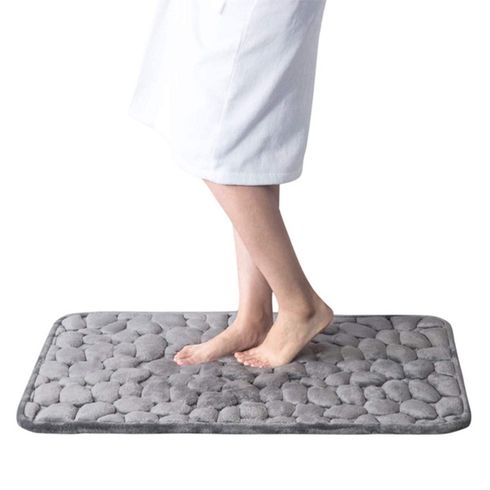 Cobblestone Bathroom Mat Non-slip Soft Absorbent Carpet Washable Bathroom Rugs for Kitchen Ground Bathroom Doorway