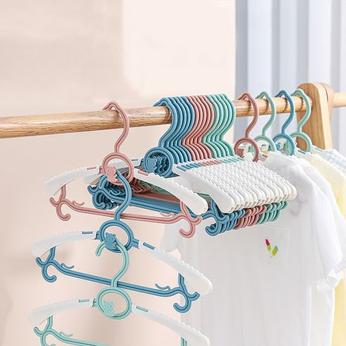 5 件裝可調節新生兒衣架塑料防滑可伸縮洗衣衣架適合幼兒兒童衣服