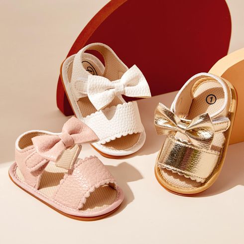 嬰兒 女 甜美 蝴蝶結印花 學步鞋