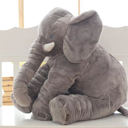 Grey Elephant Plush Doll Cute Large Size Stuffed Animal Plush Toy Doll Gifts for Girls Boys