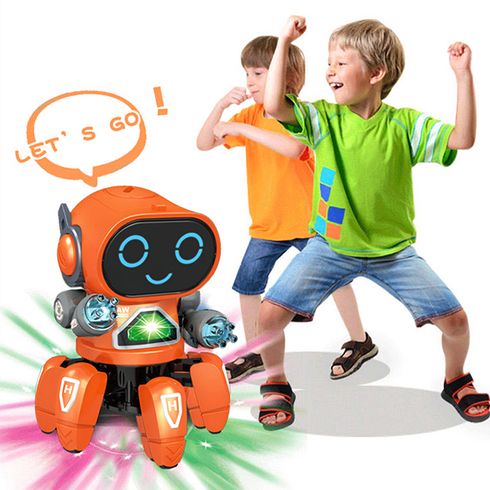 Dancing Robot Walking Dancing Electronic Battery Operated LED Flashing Lights and Music Robot Toys for Kids Boys and Girls