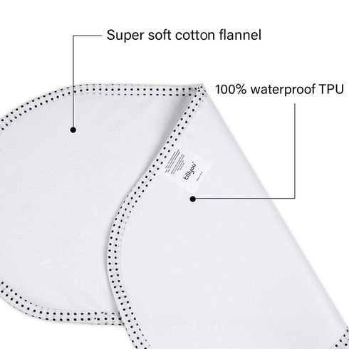 3-pack Changing Pad Liners Waterproof Washable Reusable Baby Changing Pads Mats White big image 2