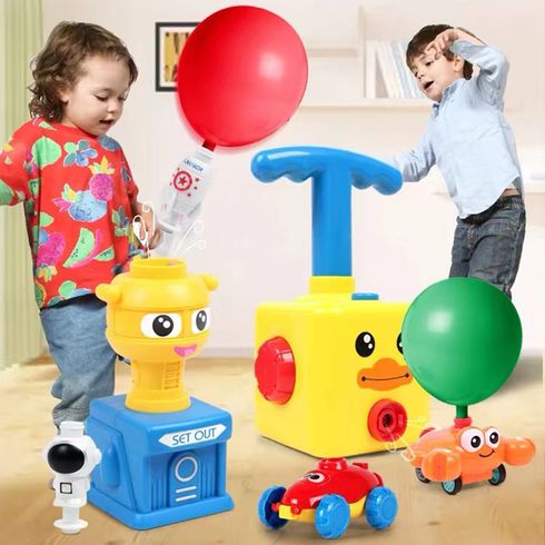 Balloon Launcher and Powered Car Toy Set Kids Aerodynamic Cars Racers Toys Preschool Science Intelligence Educational Toys