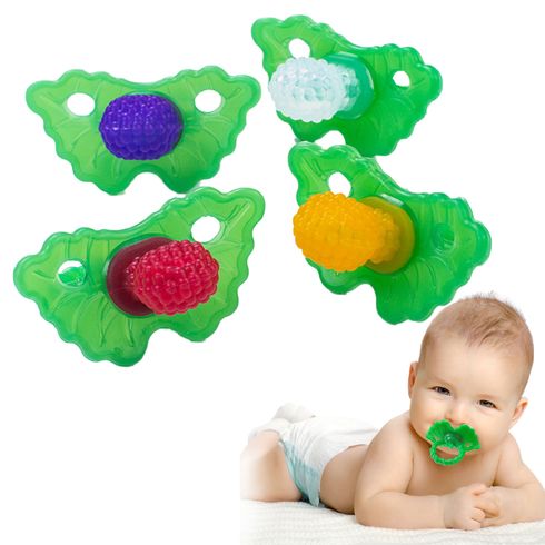 Food-Grade Silicone Baby Teether Toy Fruit Shape Infant Teething Toy Soothe Babies Sore Gums