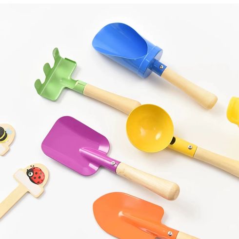 9-pack Kids Beach Sand Toy Set Rake & Shovel & Kettle Beach Toys Kit with Storage Bag for Toddlers Kids Outdoor Play Gift Green big image 4