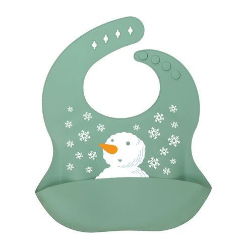 Food Grade Silicone Baby Bibs with Large Capacity Food Catcher Pocket Adjustable Portable Soft Foldable Toddler Bib