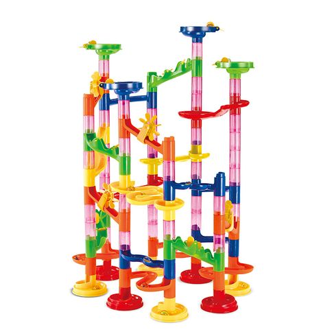 105Pcs Marble Run Toy Educational Construction Maze Block Toy Set Marble Maze Track Game (Some accessories are random in color) Color-A big image 7