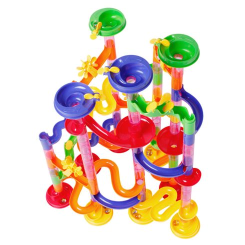 105Pcs Marble Run Toy Educational Construction Maze Block Toy Set Marble Maze Track Game (Some accessories are random in color) Color-A big image 8