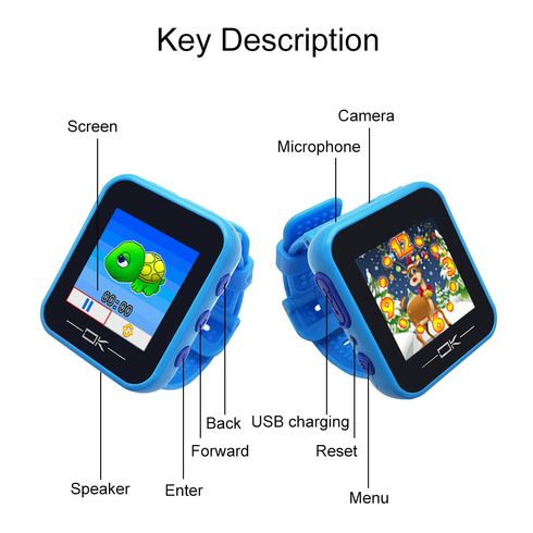 Kids Game Smart Watch HD Color Screen Camera Calendar Alarm Clock Timetables Pedometer Multifunctional Pet Watch Color-A big image 4