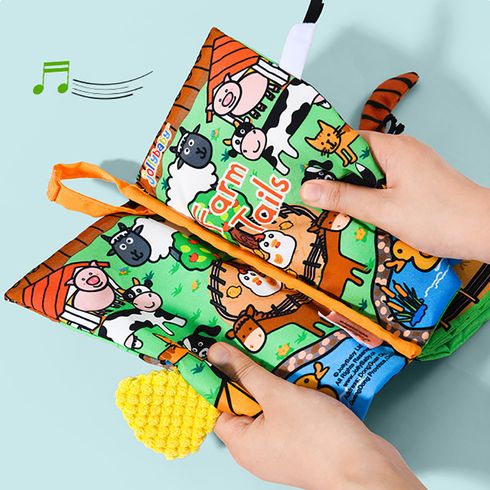 Cloth Baby Book Intelligence Development Educational Toy Soft Cloth Learning Cognize Books For 0 Months+   5 pages Color-A big image 7