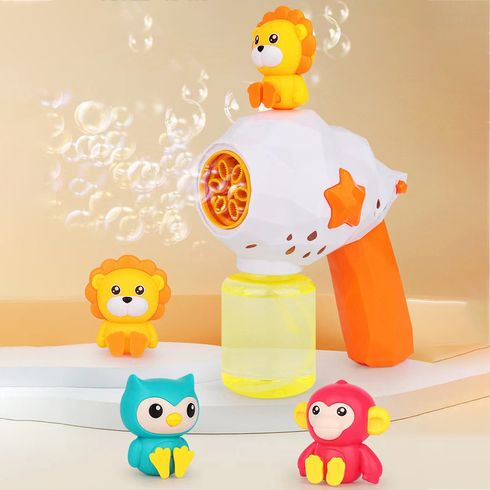 Cute Animal Electric Six-hole Automatic Bubble Machine for Toddler/Kid Color-A big image 2