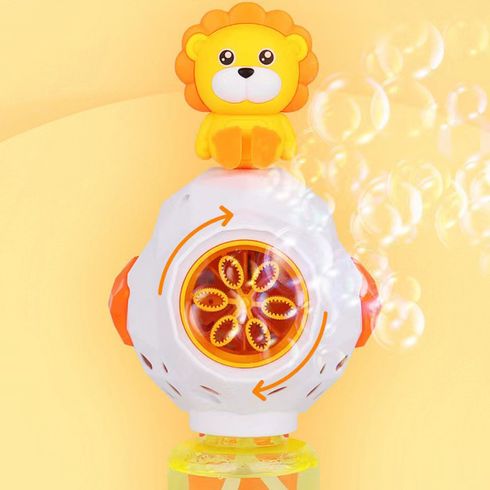 Cute Animal Electric Six-hole Automatic Bubble Machine for Toddler/Kid Color-A big image 3
