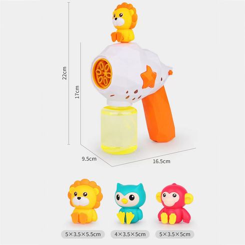 Cute Animal Electric Six-hole Automatic Bubble Machine for Toddler/Kid Color-A big image 6