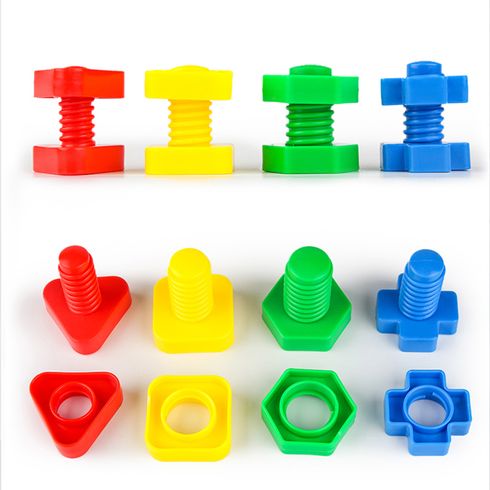 50pcs Toddler Plastic Building Blocks Puzzle Toy Color-A big image 7