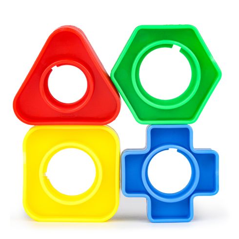 50pcs Toddler Plastic Building Blocks Puzzle Toy Color-A big image 8