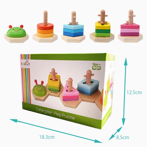 HOT SALE Baby Toys Colorful Wooden Blocks Toddler Kids Early Educational Toys Color-A big image 8