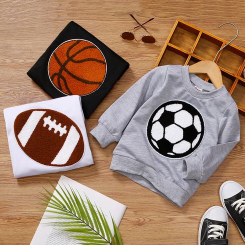 Toddler Boy Soccer/Basket Embroidered Pullover Sweatshirt
