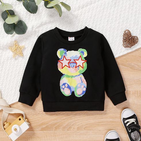 Baby Boy/Girl Bear Print Long-sleeve Sweatshirt 