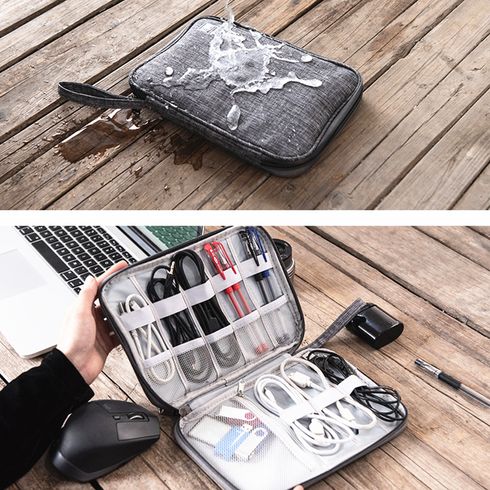 Electronic Accessories Organizer Bag Portable Waterproof Digital Gadget Storage Case for Cable Cord USB Charger Earphone Phone Power Bank