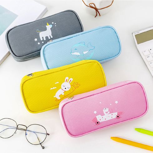 Cute Cartoon Animal Large Capacity Pen Pencil Case Zipper Pen Pouch Student Stationery Supplies