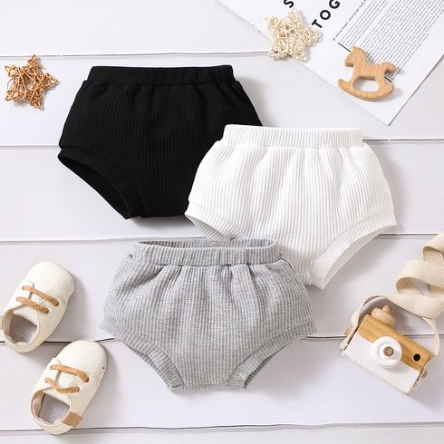 Baby Boy/Girl Solid Waffle Textured Shorts