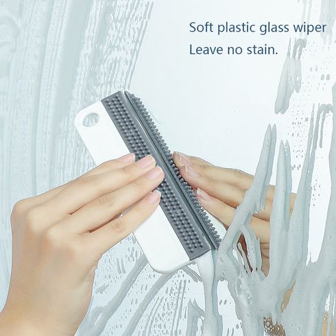 Soft Silicone Glass Wiper Scraper Portable Squeegee Glass Window Cleaning Brush Tool for Mirror Glass Table Wall