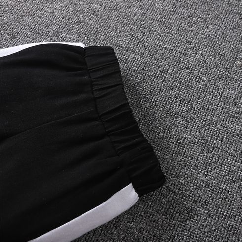 2pcs Baby Boy/Girl 95% Cotton Colorblock Hoodie and Shorts/Sweatpants Set Color block big image 5