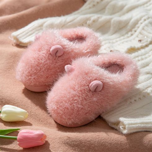 Toddler / Kid Cartoon Fluffy Thermal Slippers