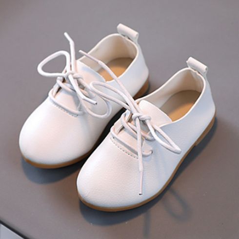 Toddler / Kid Minimalist White Lace Up Low Top Shoes