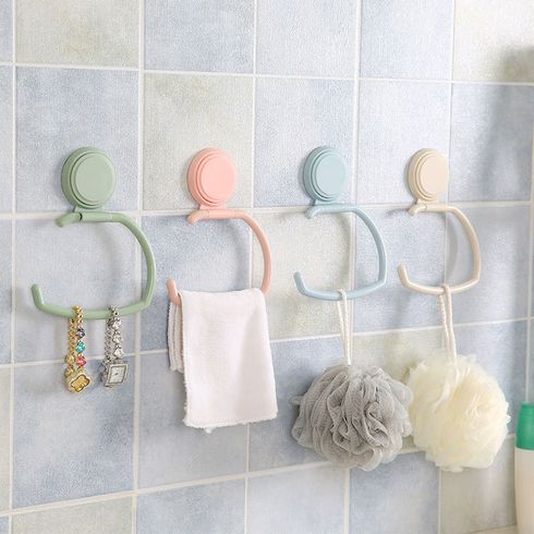 Multifunctional Adhesive Hooks Wall Mounted Self Adhesive Hooks for Towel Toilet Paper Kitchen Bathroom Sticky Hooks Punch-free